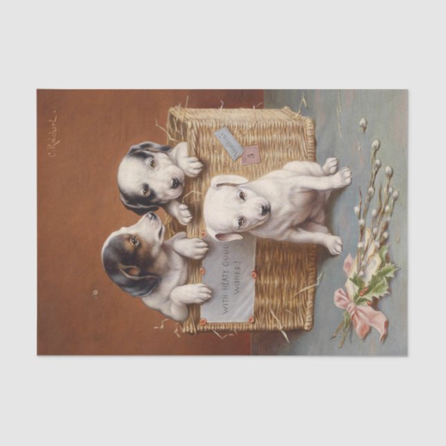 With Hearty Good Wishes by Carl Reichert Tissue Paper (Front)