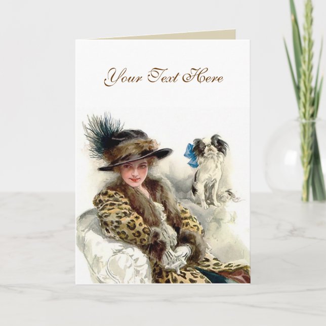 With Her Dog 2 Card (Front)