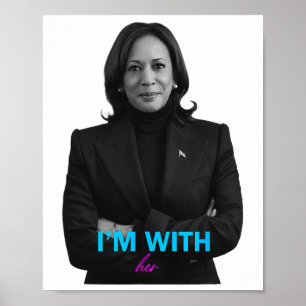With Her Kamala Vote For 2024 President Kamala-har Poster