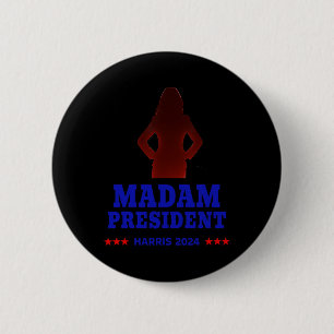 With Her Madam President Vote Kamala Harris 2024 R 2 Inch Round Button