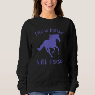 with Horses Equestrian Rider Horseback Riding 3 Sweatshirt