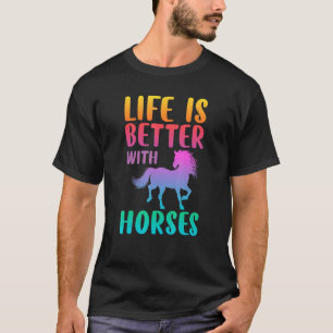 With Horses Trail Riding T-Shirt