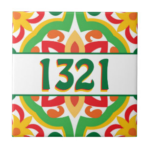 With house number Azulejos, decorative pattern, Tile