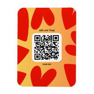 With individual personal song per QR code Magnet