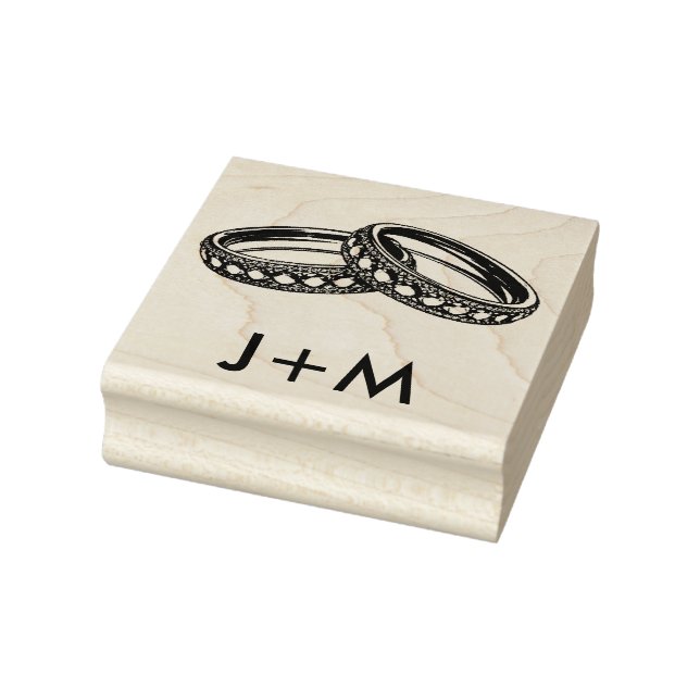 With initials 🌈 Intertwined in Pride  Rubber Stamp (Stamp)