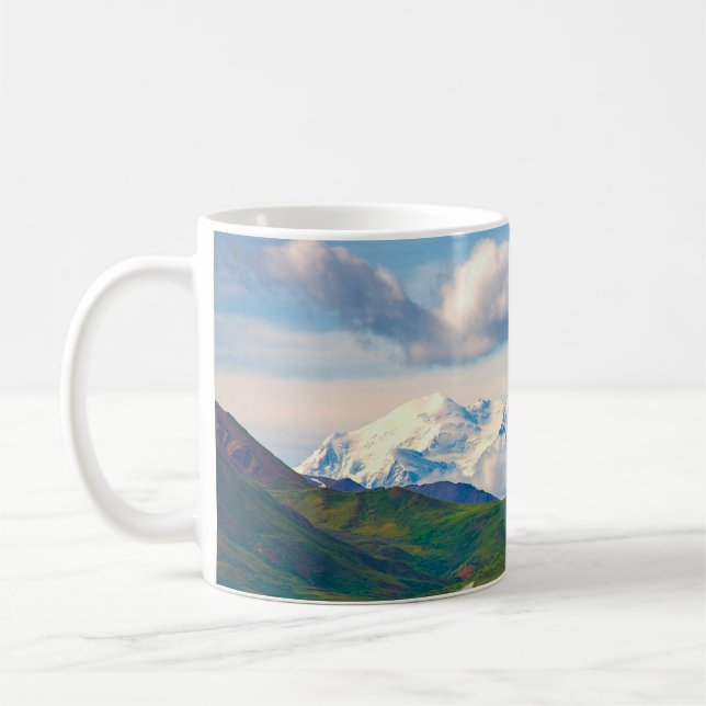 With its huge mountains and surrounded by a wonder coffee mug (Left)