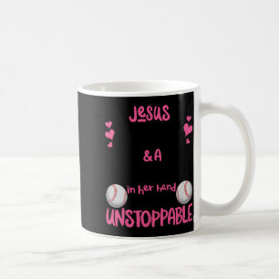 With Jesus In Her Heart And A Softball She Is Unst Coffee Mug