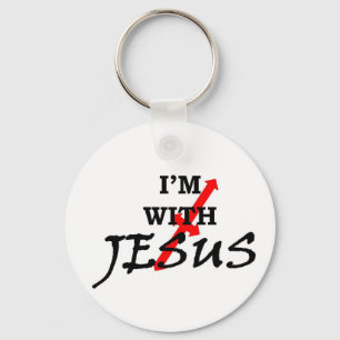 With Jesus Keychain