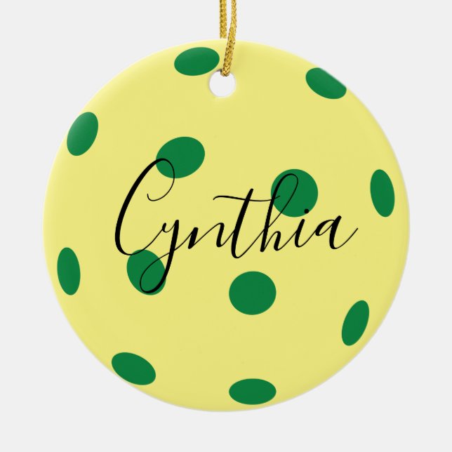 With joke, Pickleball Ceramic Ornament (Front)