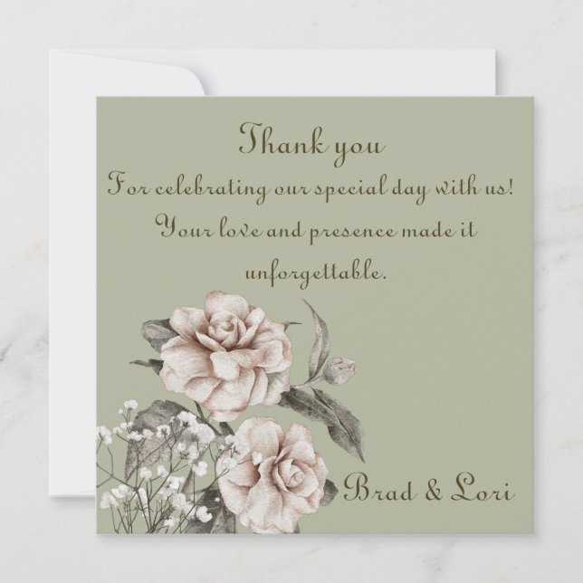 With Joyful Hearts Thank You Card (Front)
