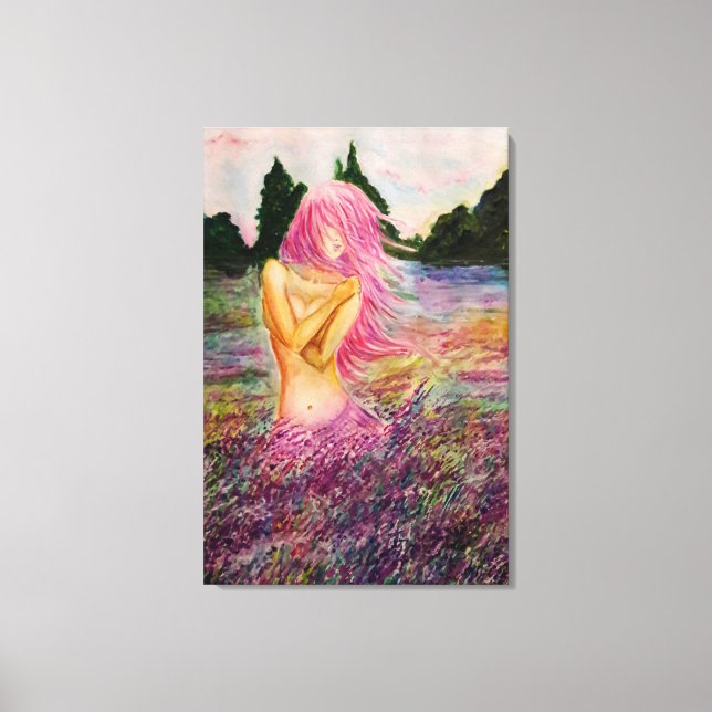 With Lavender Aroma Canvas Print - Painting (Front)