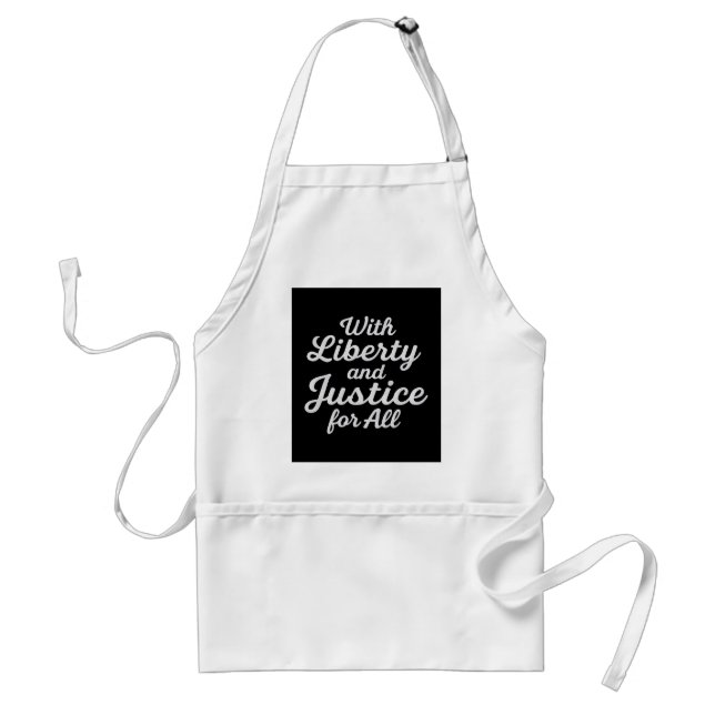 With Liberty and Justice for All Protest Freedom Standard Apron (Front)