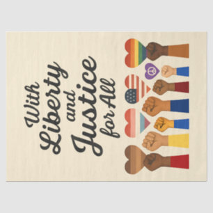 With Liberty and Justice for All Protest Freedom Tissue Paper