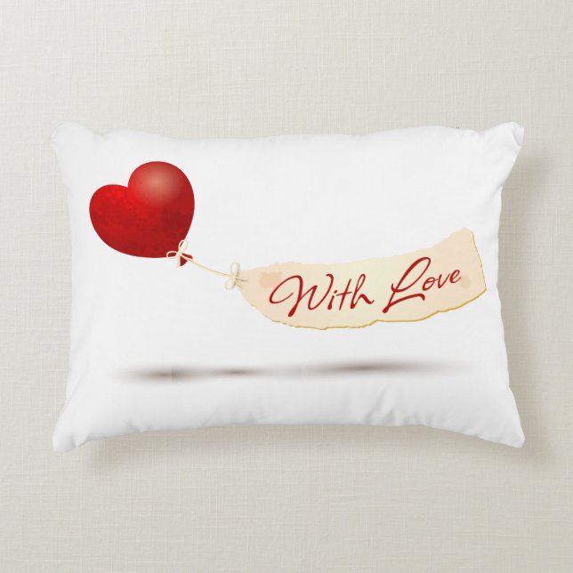 With Love  Accent Pillow (Front)