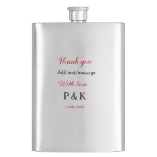 With love add couple name letter thank you add dat hip flask