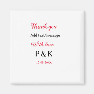 With love add couple name letter thank you add dat magnet