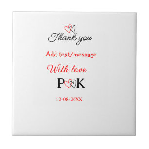 With love add couple name letter thank you add dat tile