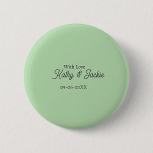 With love add couple name wedding simple minimal 2 inch round button