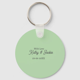 With love add couple name wedding simple minimal keychain