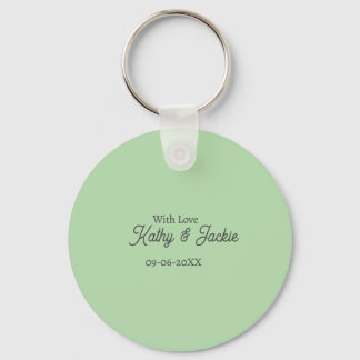With love add couple name wedding simple minimal  keychain