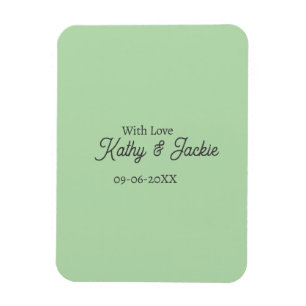 With love add couple name wedding simple minimal magnet