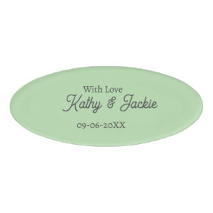 With love add couple name wedding simple minimal tag