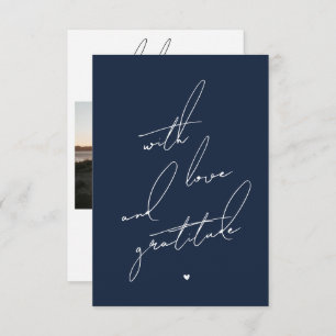 With Love and Gratitude Pre Printed Message Thank You Card