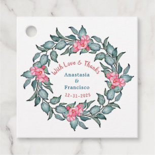 With Love And Thanks Wedding Anniversary Favour Tags