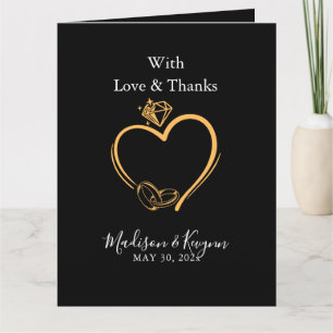With Love And Thanks  Wedding Card