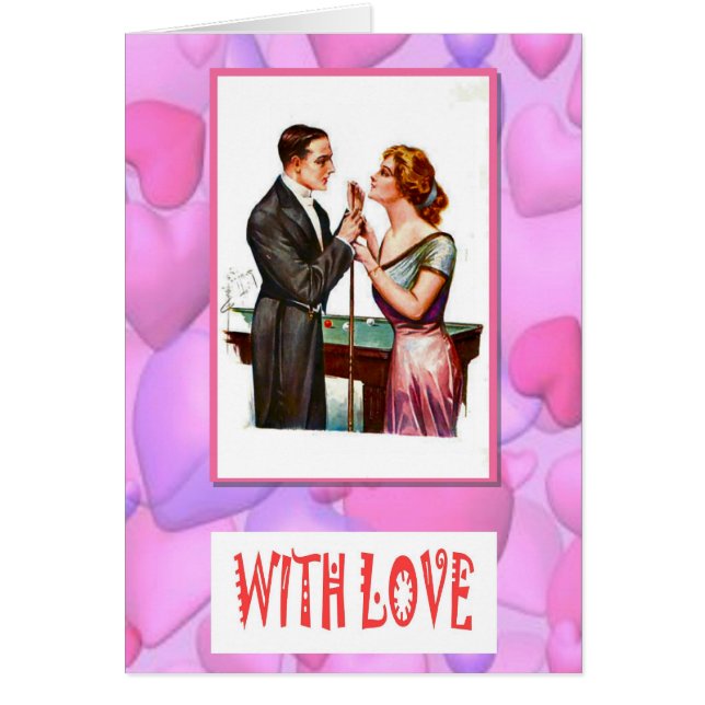 With love - at a snooker table (Front)