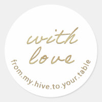 With Love Backyard Honey Promotional Apiary Label 