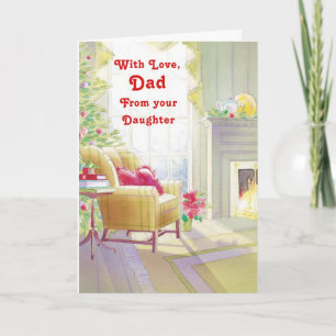 With Love Dad From Your Daughter Holiday Card
