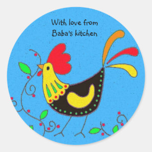 With Love From Baba's Kitchen Classic Round Sticker