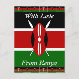 With Love from Kenya. Post card Template