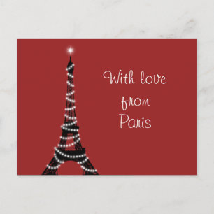 With Love from Paris Postcard