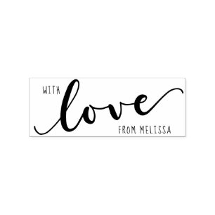 With LOVE from - Personalized Rubber Stamp