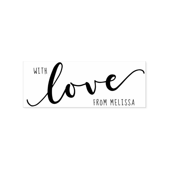 With LOVE from - Personalized Rubber Stamp (Imprint)
