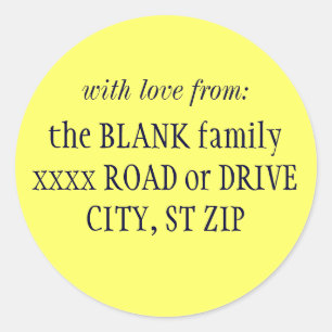"with love from..." return address labels