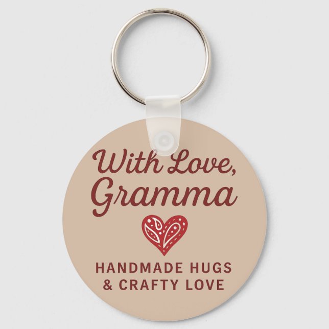 With Love, Gramma Hat Keychain (Front)
