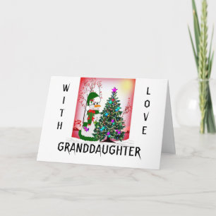 With Love Granddaughter Holiday Card
