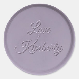 With Love Lavender Wax Seal Sticker