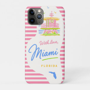 With Love Miami Lifeguard Stand iPhone 11 Pro Case