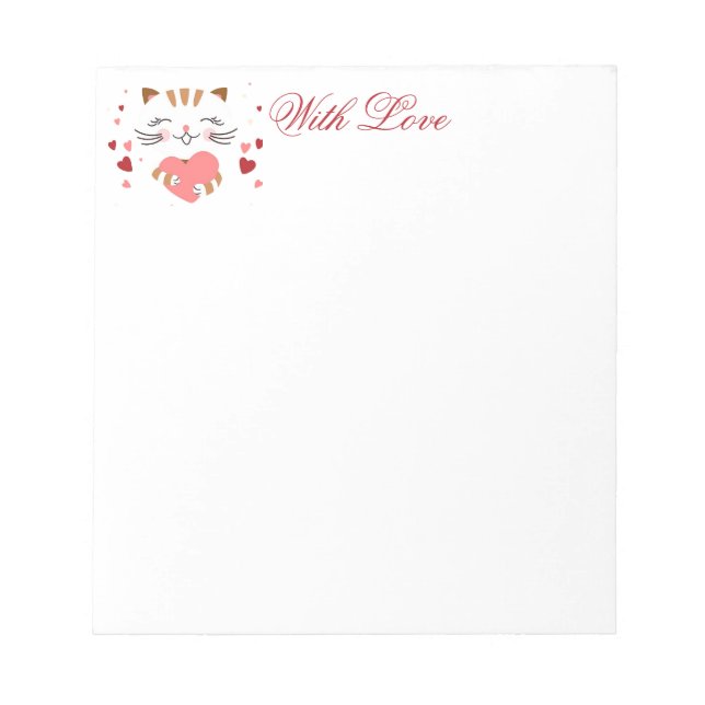 With Love  Notepad (Front)