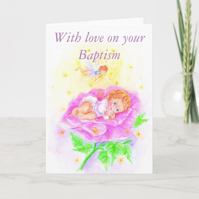 With love on your Baptism Card (Front)