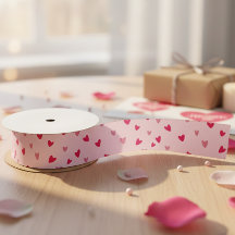 With Love Pink Heart Romantic Gift Wrapping Decora