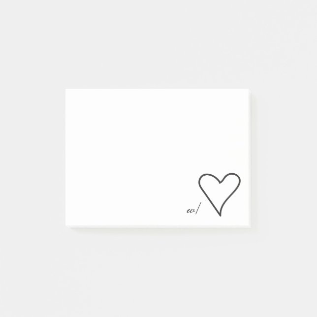 With Love Post it Notes (Small) (Front)