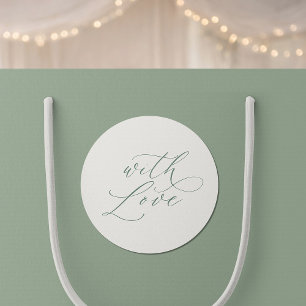 With Love Wedding Favor Stickers