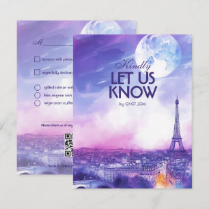 With menu Amour Éternel RSVP Card