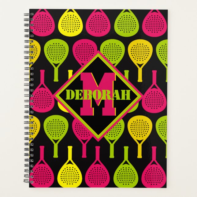 With monogram padel Neon Rally Planner  (Front)