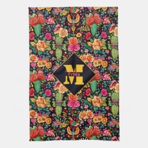 With monogram Viva la Cocina Kitchen Towel